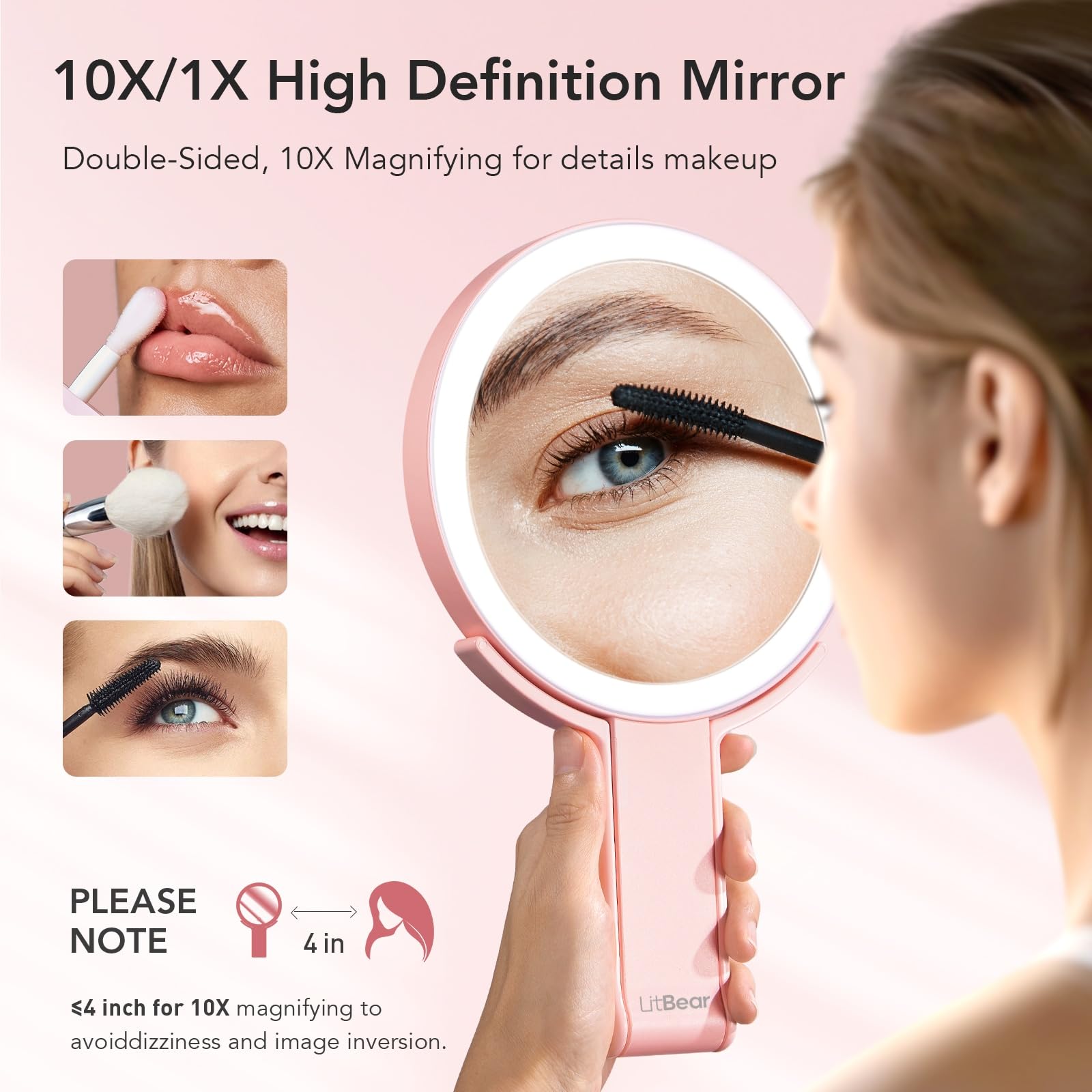 LitBear 1x view shows overall face for daily skincare