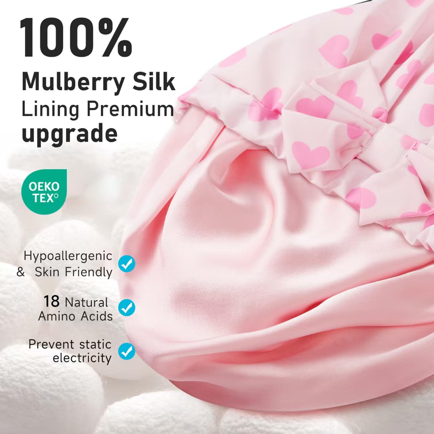 LitBear waterproof outer layer keeps hair dry during showers.