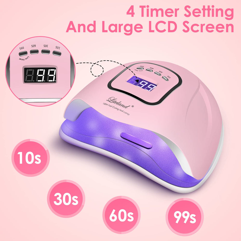 Liteland UV nail lamp interior cavity demonstrates spacious area for two hands.