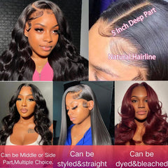 Little Fairy transparent lace closure melts with skin for seamless parting options.
