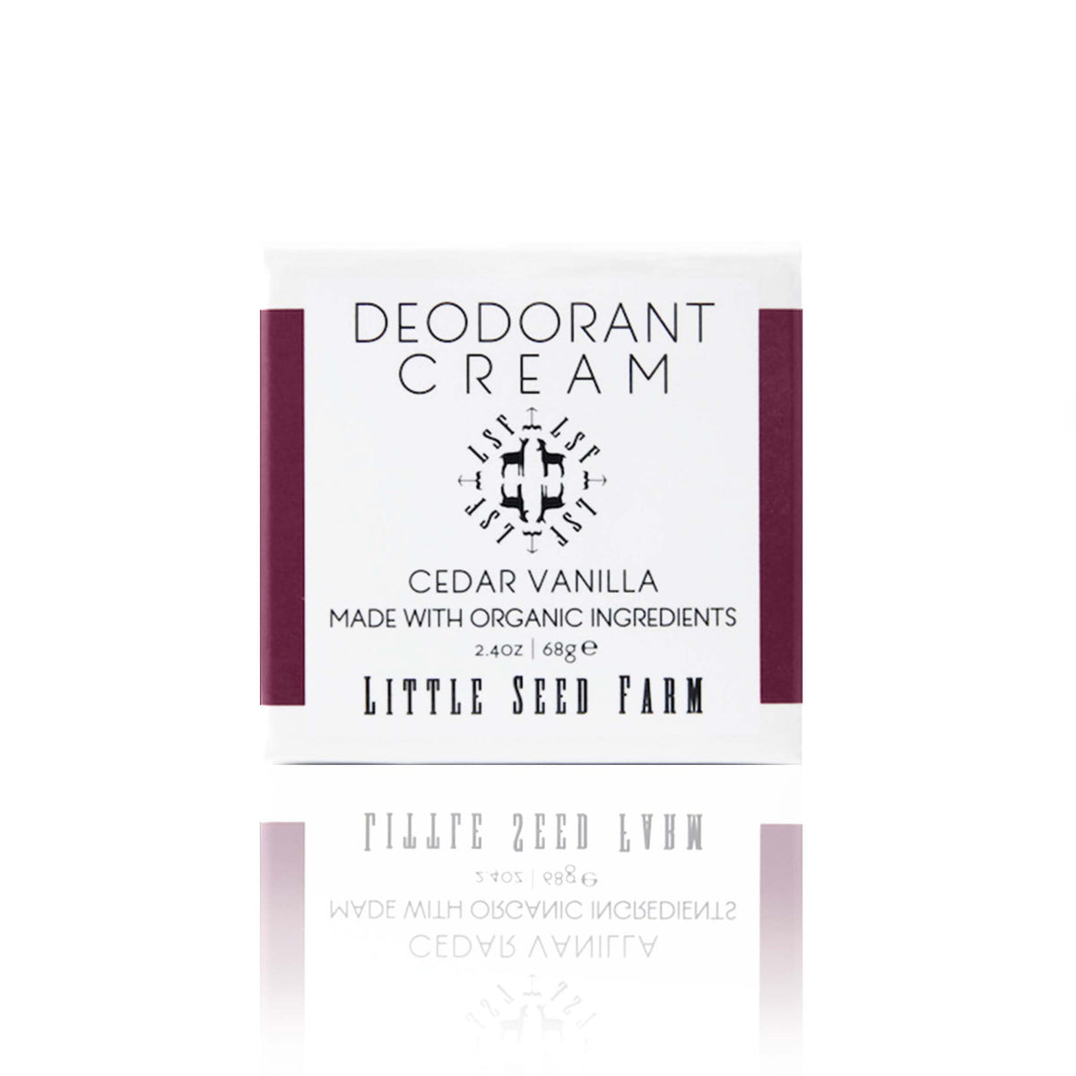 Little Seed Farm cedar-vanilla deodorant jar shows creamy paste for easy daily application.