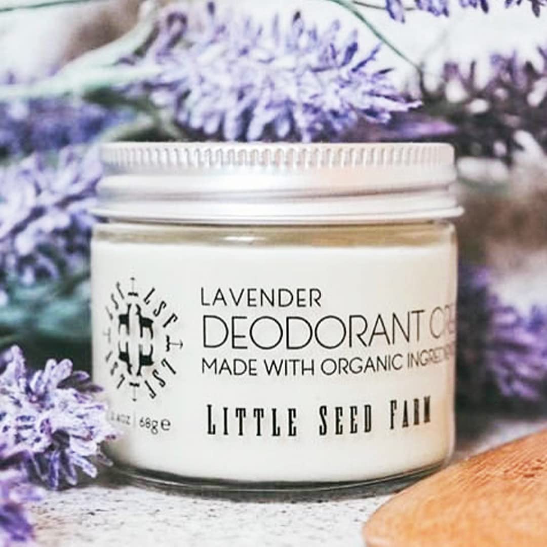Wooden scoop included with Little Seed Farm deodorant for easy, clean application.