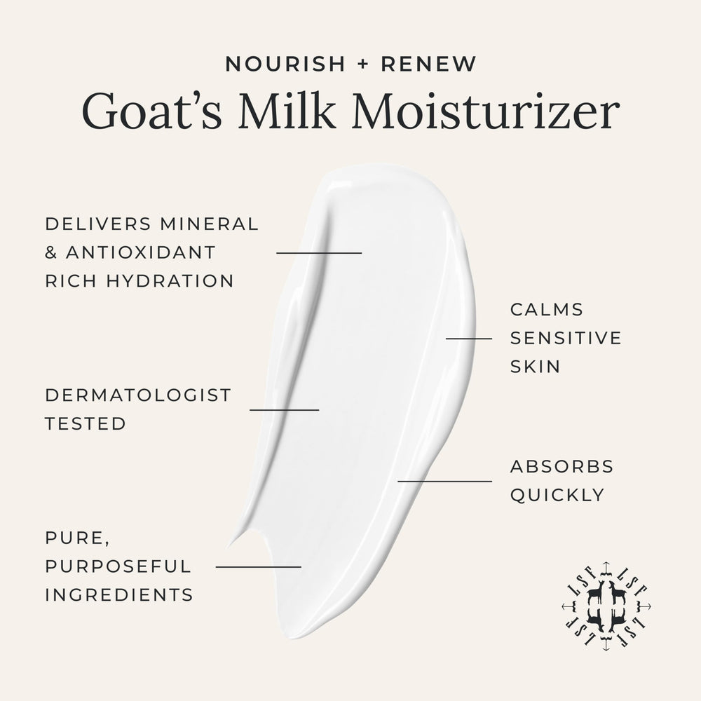 Little Seed Farm ingredients label highlights goat's milk and argan oil.