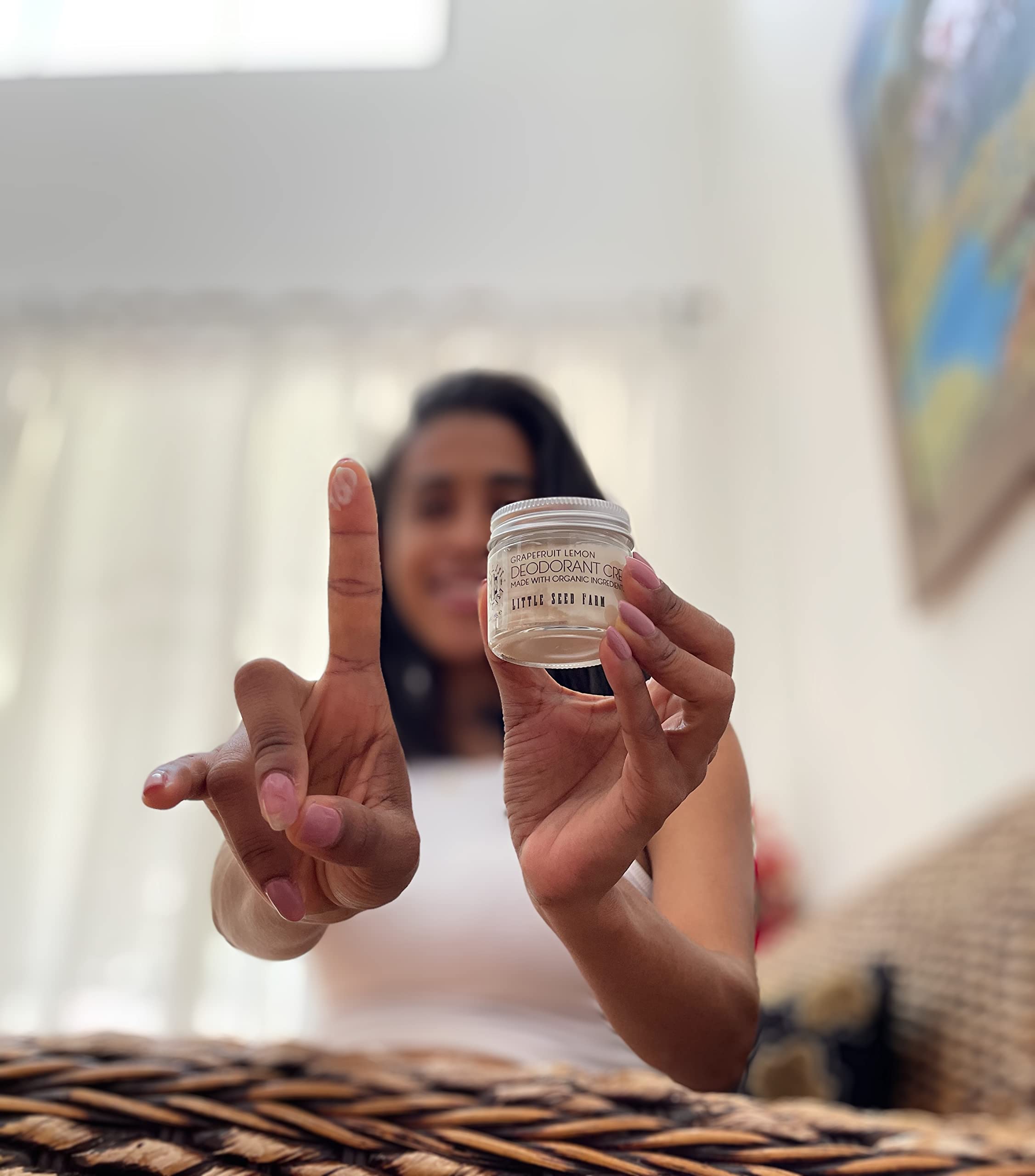 Little Seed Farm deodorant allows quick underarm refresh with fingers for busy mornings