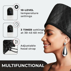 liuweihui hair steamer control panel offers 10 temperature levels for customizable care.