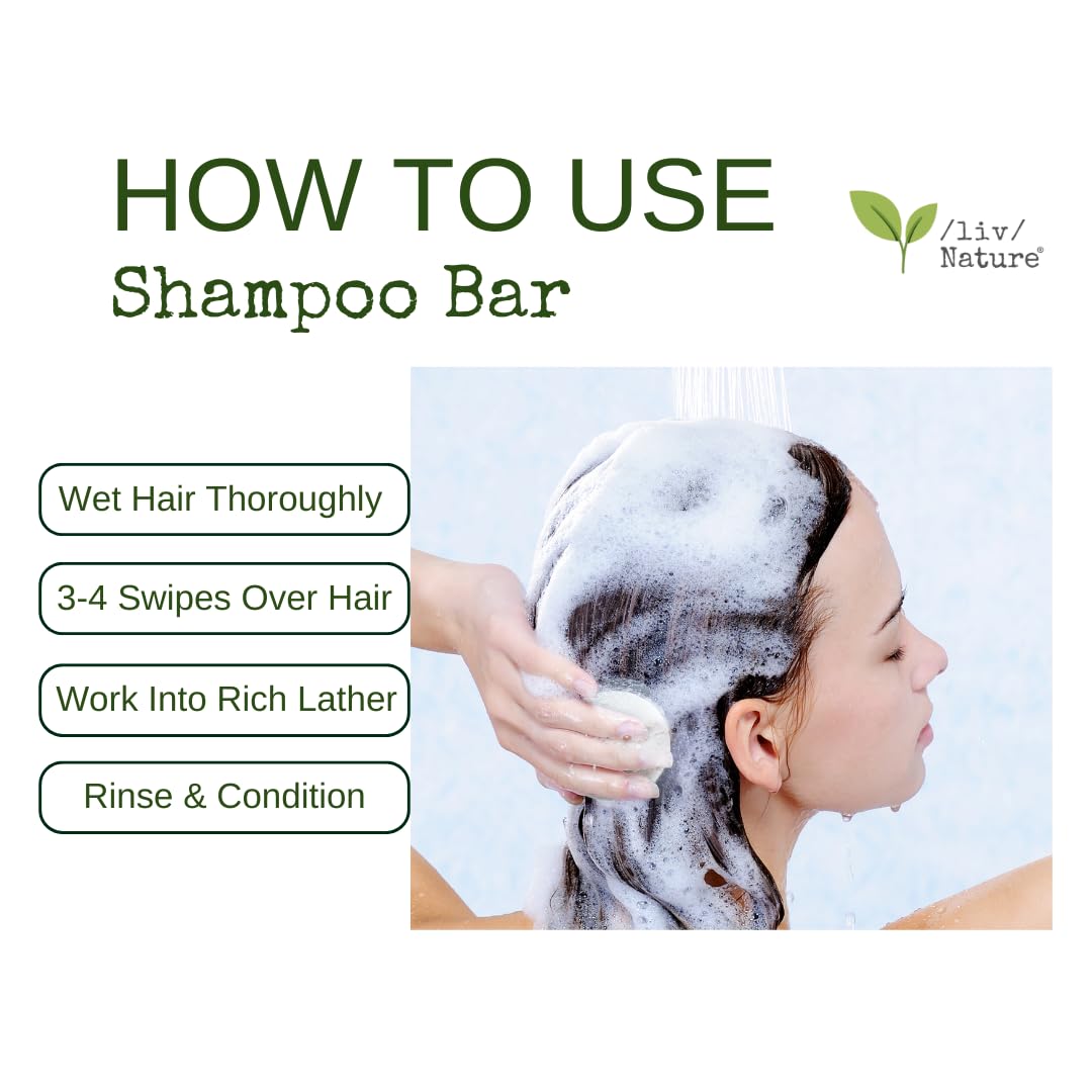 liv Nature fragrance-free shampoo bar clean ingredients list without sulfates or parabens
