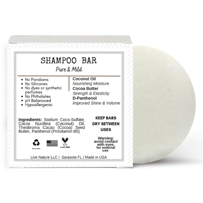 liv Nature fragrance-free shampoo bar foaming lather demonstrates ultra-gentle cleansing for sensitive scalps