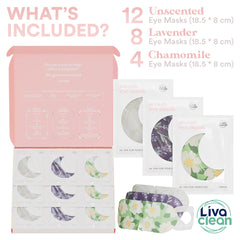 LivaClean 24 steam eye mask foil pouch ready for use with self-heating moisture