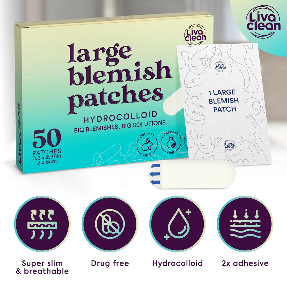 LivaClean hydrocolloid patch adheres firmly on oily skin for stay-all-day wear.