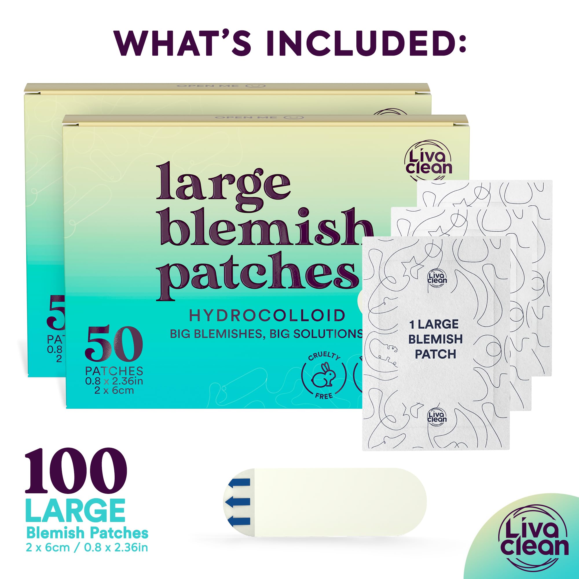 LivaClean large patch on nose shows discreet, transparent coverage for daily wear.
