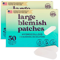 LivaClean LC100CT packaging shows travel-ready two-pack kit for easy on-the-go acne care.