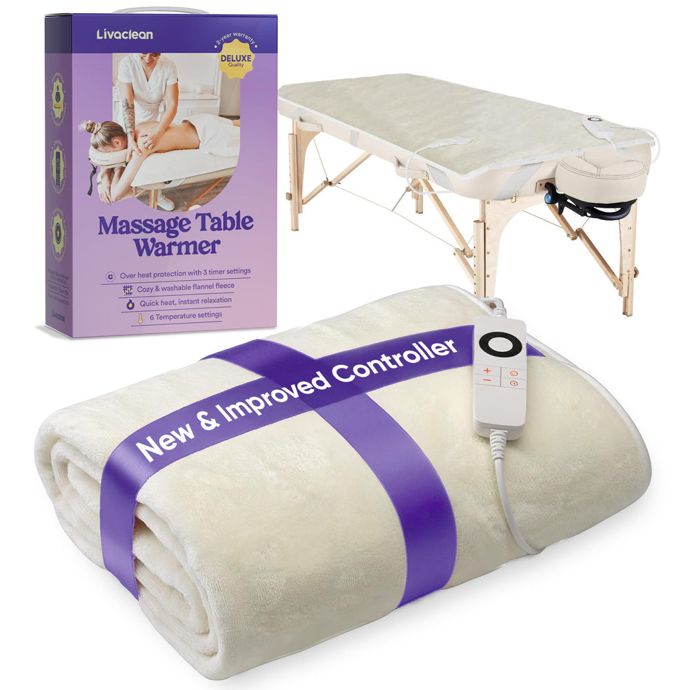Livaclean massage table warmer demonstrates even heat distribution for consistent client comfort.