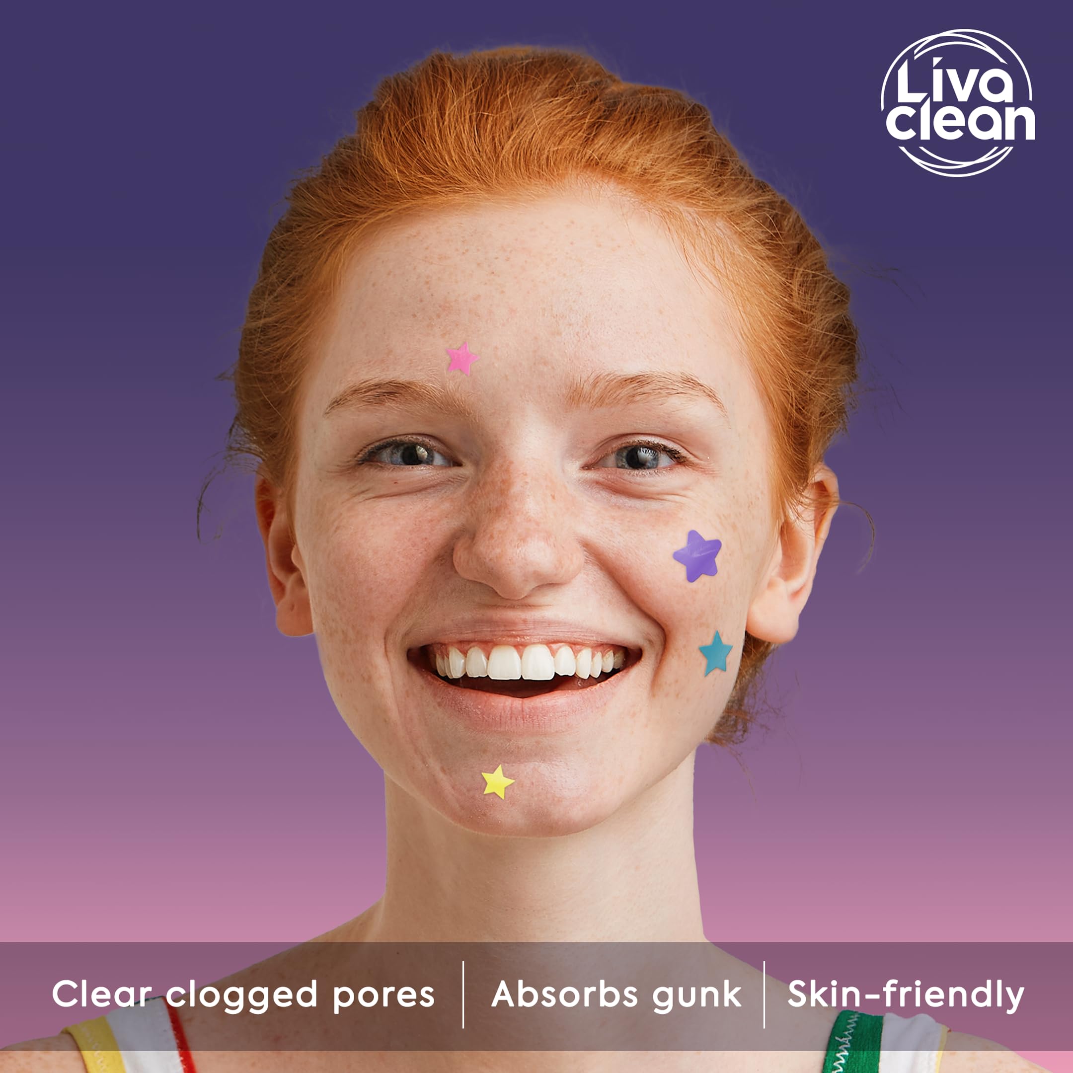 Livaclean star patch 12mm neptune teal conceals blemishes and soaks up oils.