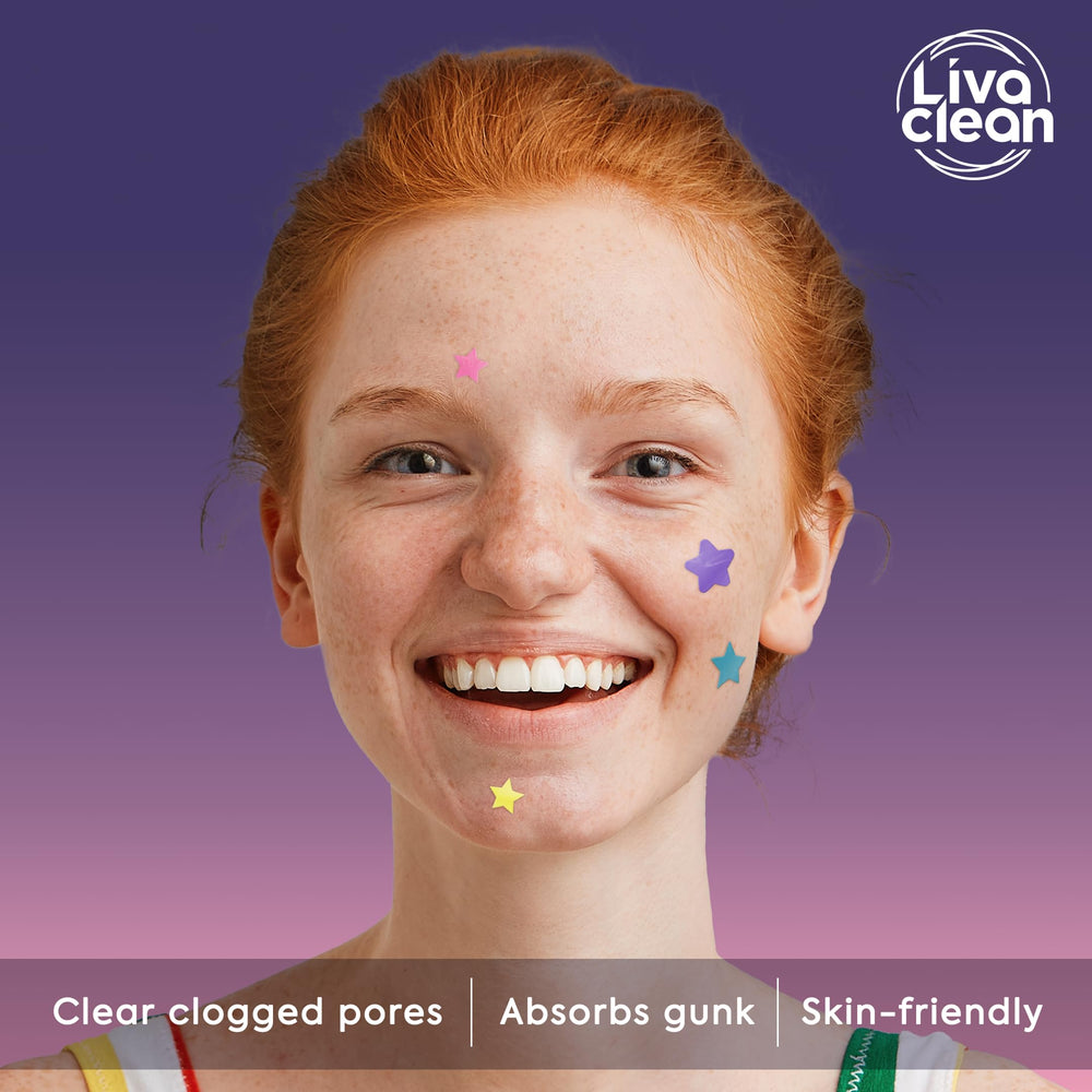 Livaclean star patch 12mm neptune teal conceals blemishes and soaks up oils.