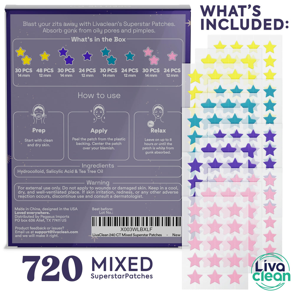 Livaclean star patch 14mm jelly pink provides discrete blemish protection and oil absorption.