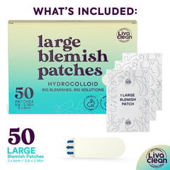 LivaClean XL blemish patch on the nose reduces redness and protects breakout