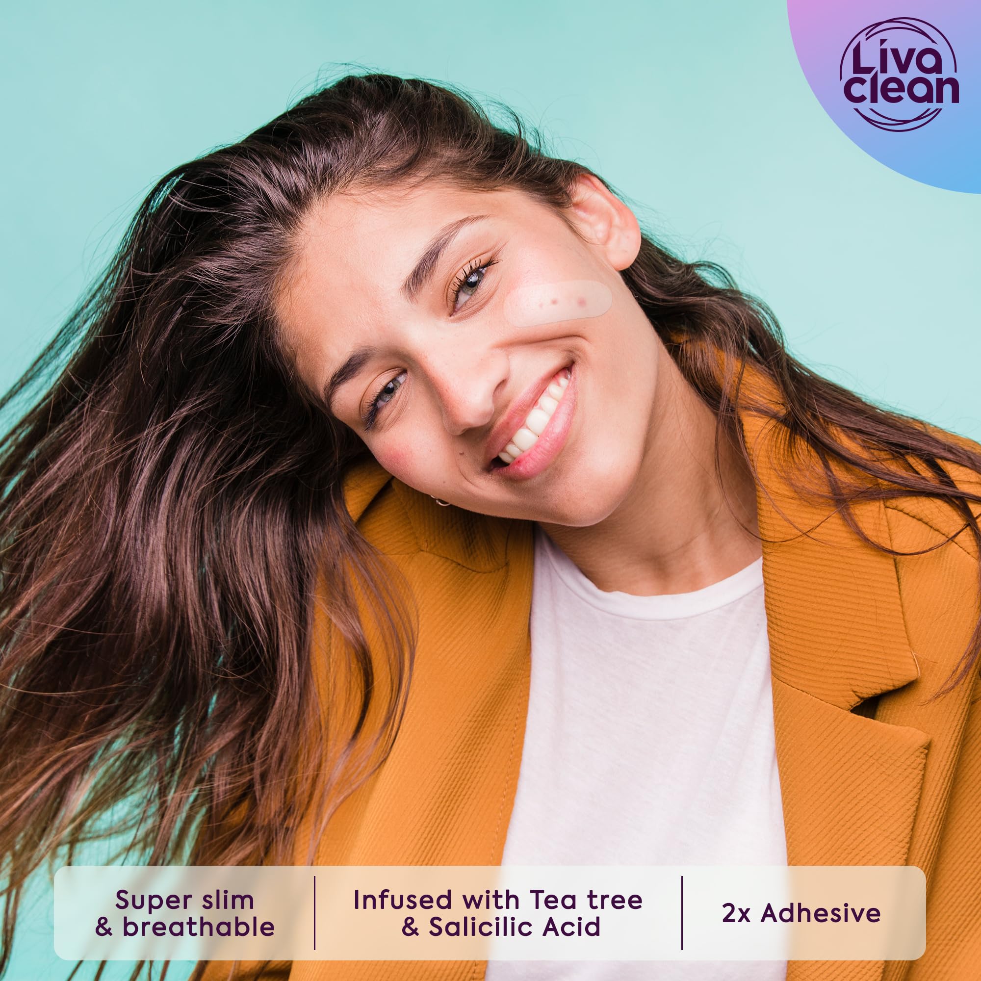 LivaClean XL hydrocolloid bandages; full-face coverage for larger breakouts