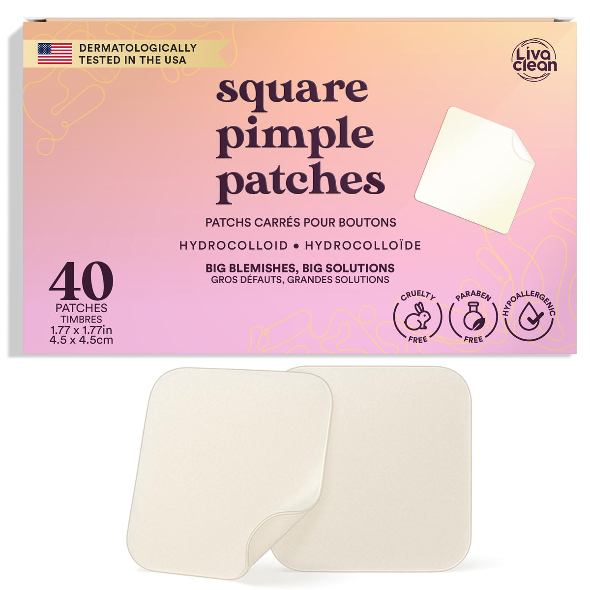 LivaClean XL pimple patch on the nose area for discreet oil control coverage