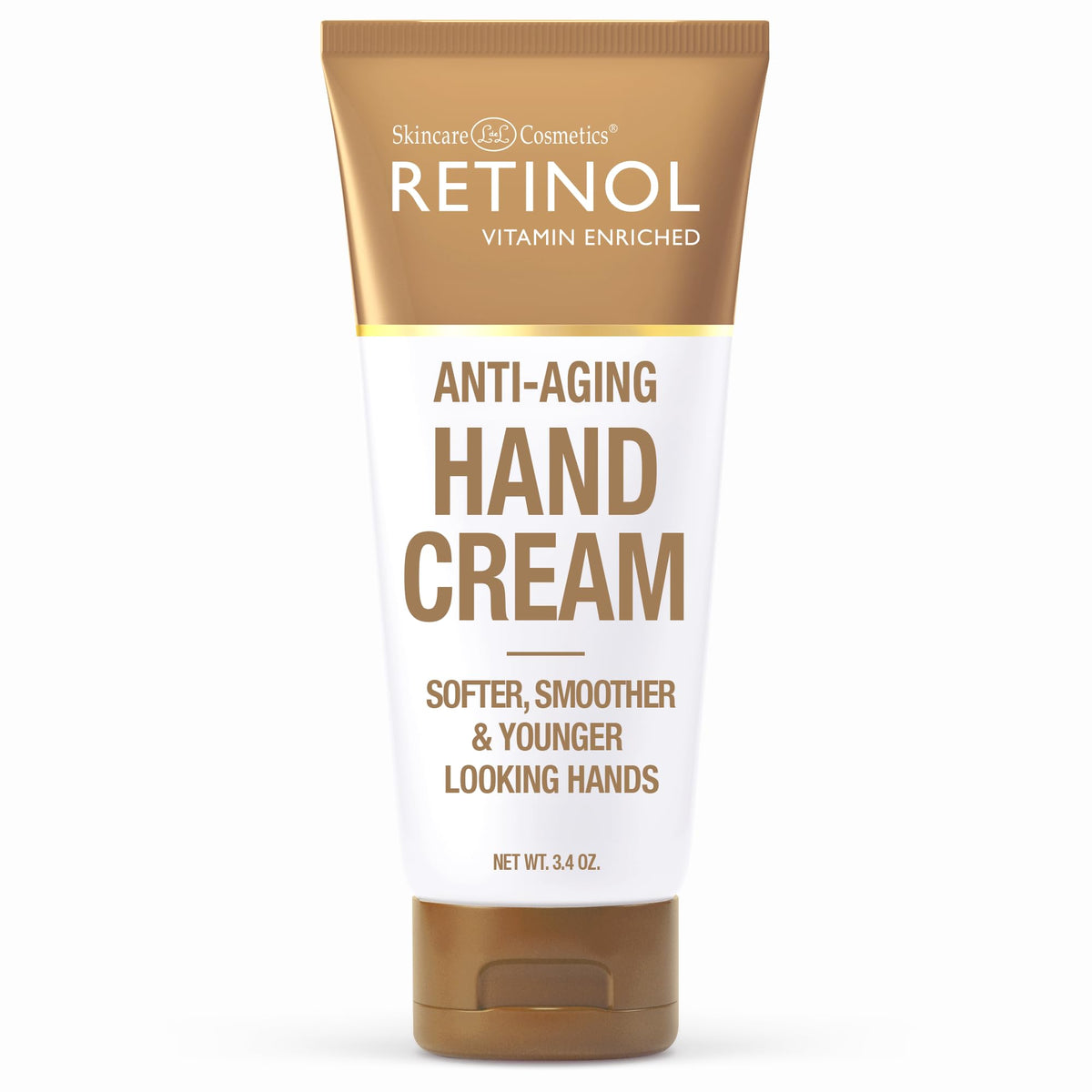 LIVAURA Retinol hand cream bottle highlights anti-aging hydration for dry hands.