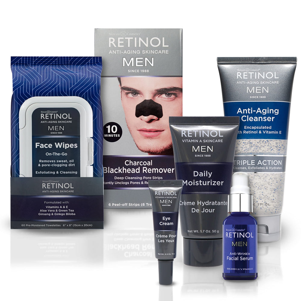 LIVAURA Retinol Men wipes with quick-dispense design for fast refresh on the go