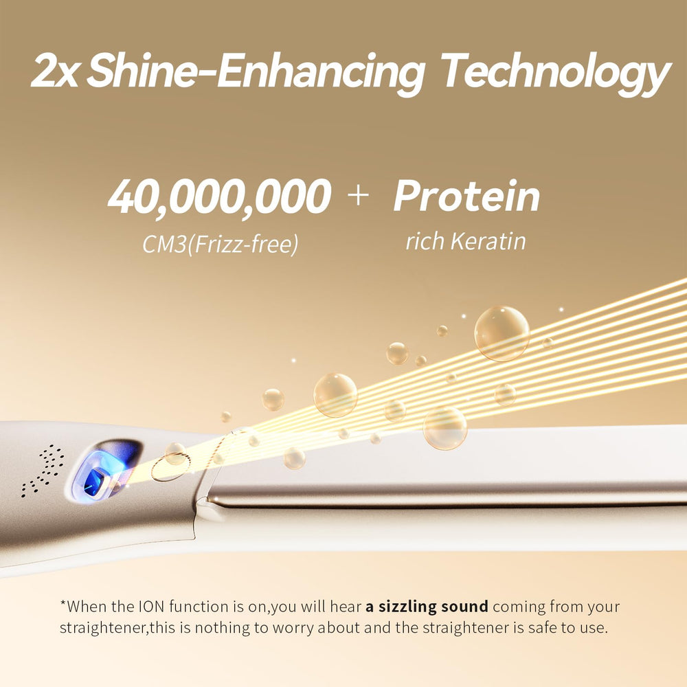 LivChic flat iron heat-light indicating it’s heating to ready temperature.