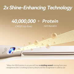 LivChic flat iron heat-light indicating it’s heating to ready temperature.
