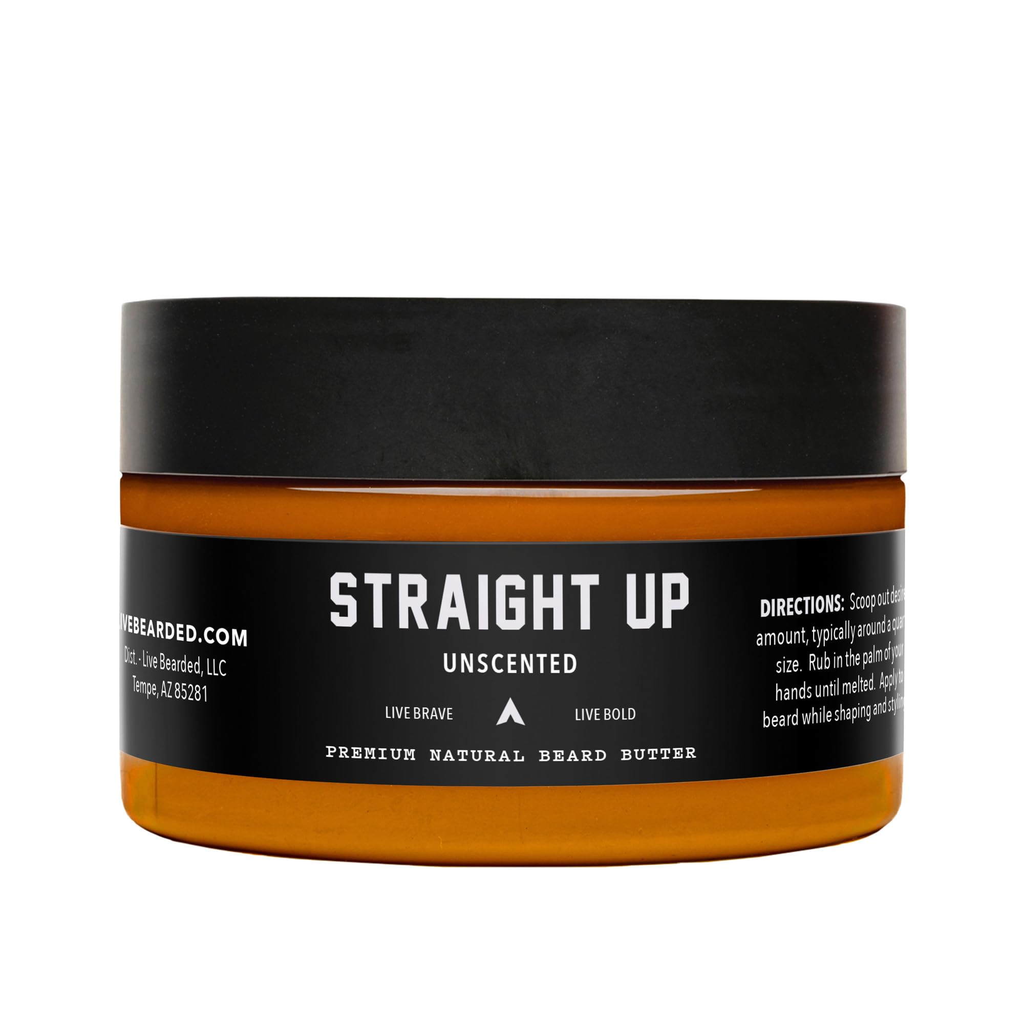 Live Bearded beard butter 3oz jar shows moisturizing beard hydration for daily use