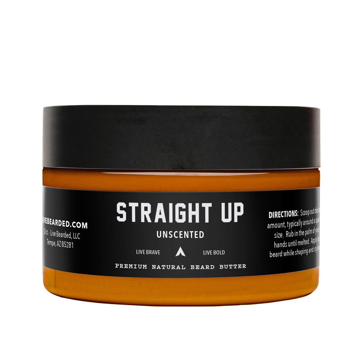 Live Bearded beard butter 3oz jar shows moisturizing beard hydration for daily use
