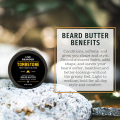 Live Bearded beard butter with shea ingredients for skin and hair nourishment.