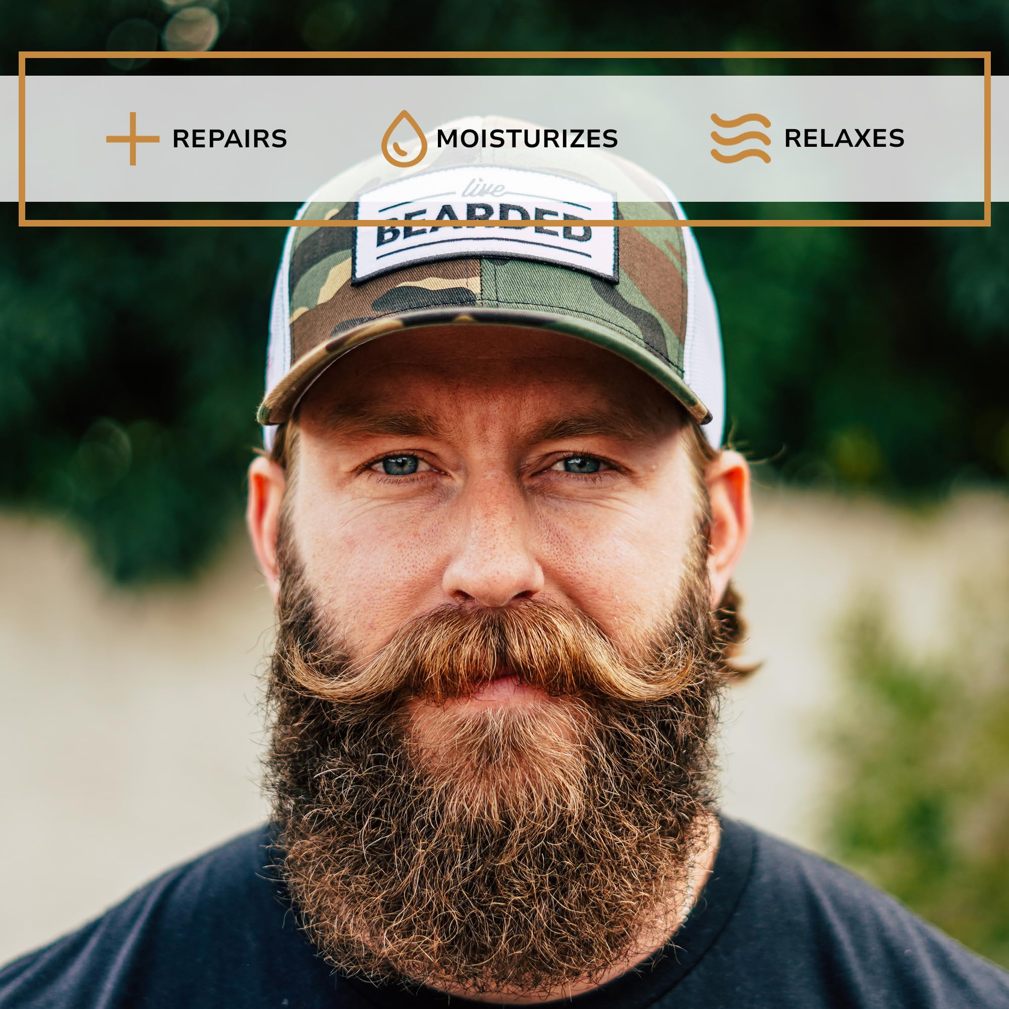 Live Bearded beard comb and boar hair brush for detangling and grooming