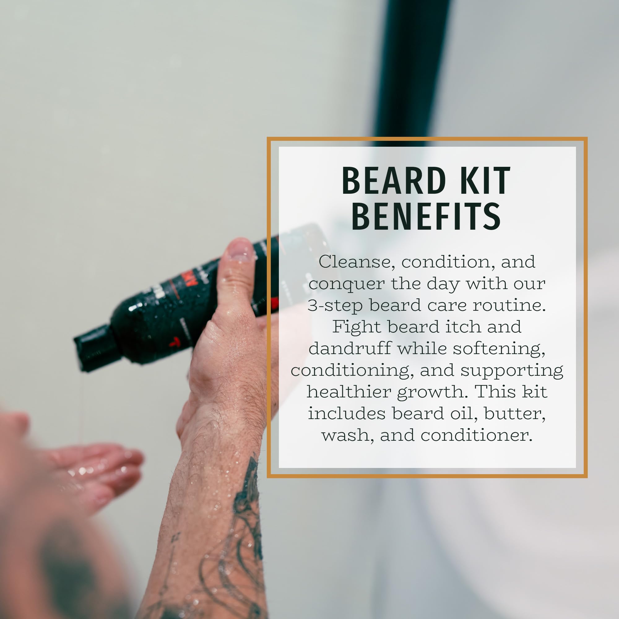 Live Bearded beard conditioner tube provides smooth, frizz-free beard care.