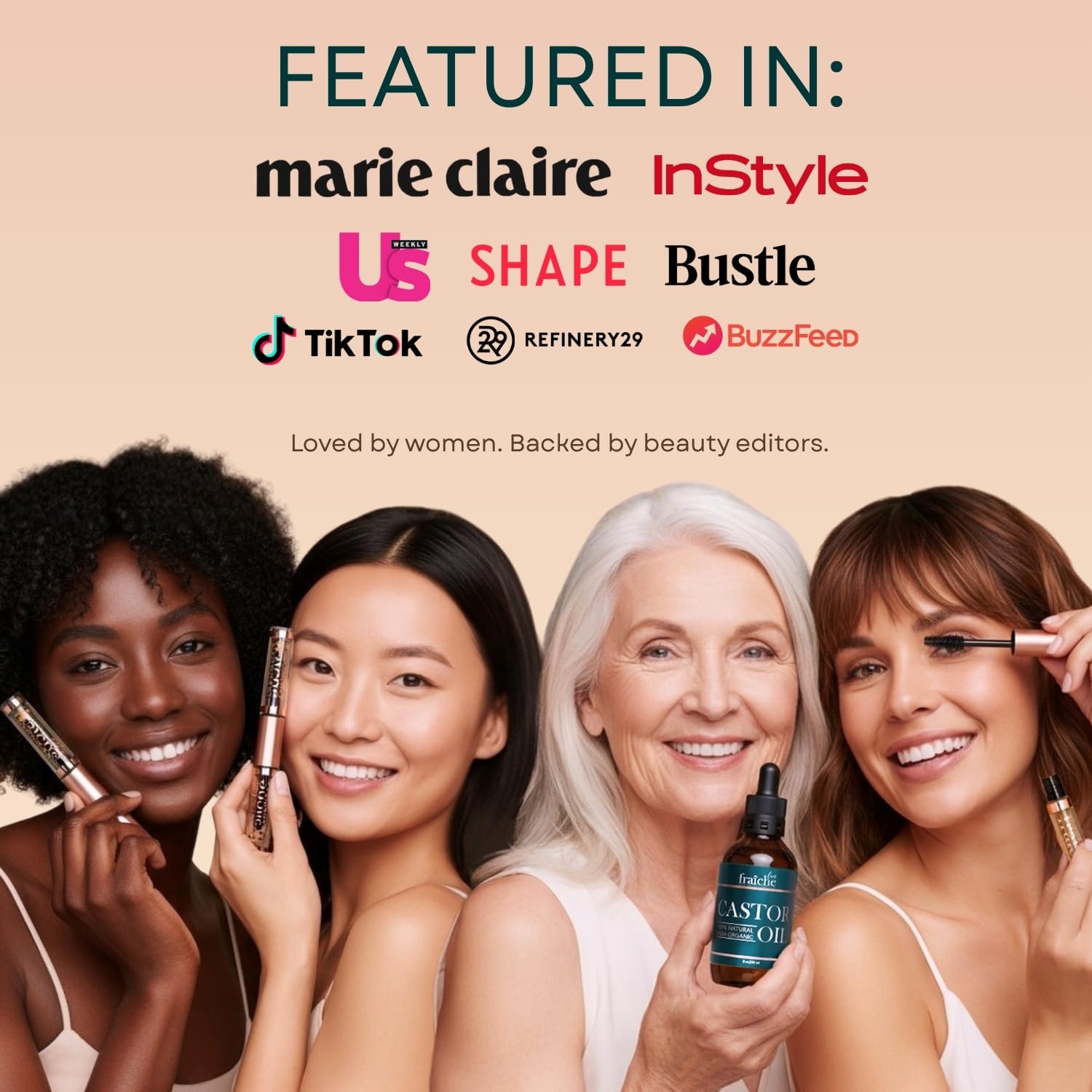 Live Fraiche brow serum tube supports easy eyebrow conditioning and daily grooming
