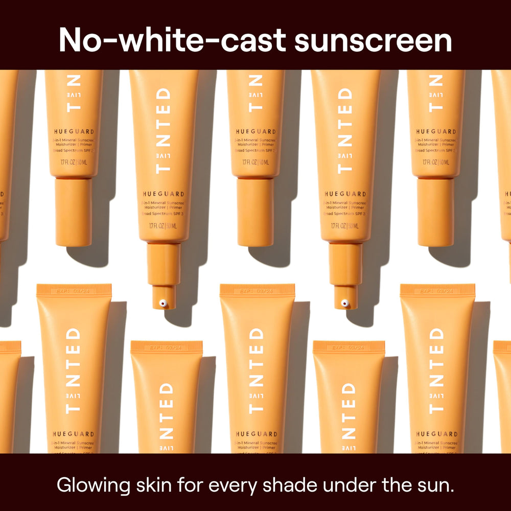 Live Tinted Hueguard Mini cream swirl on hand demonstrates hydrating, fast-absorbing formula