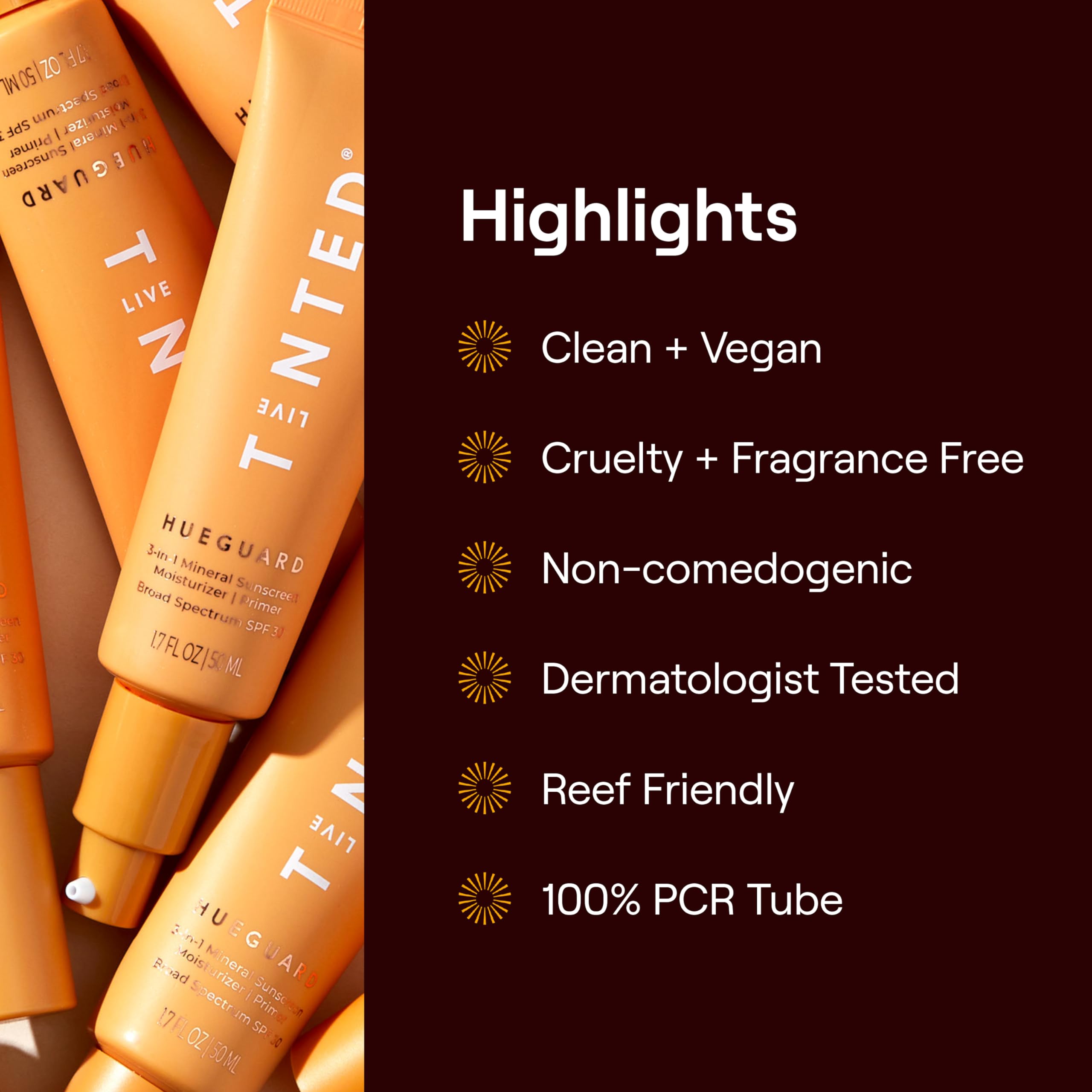 Travel-friendly Hueguard Mini packaging emphasizes on-the-go skin protection