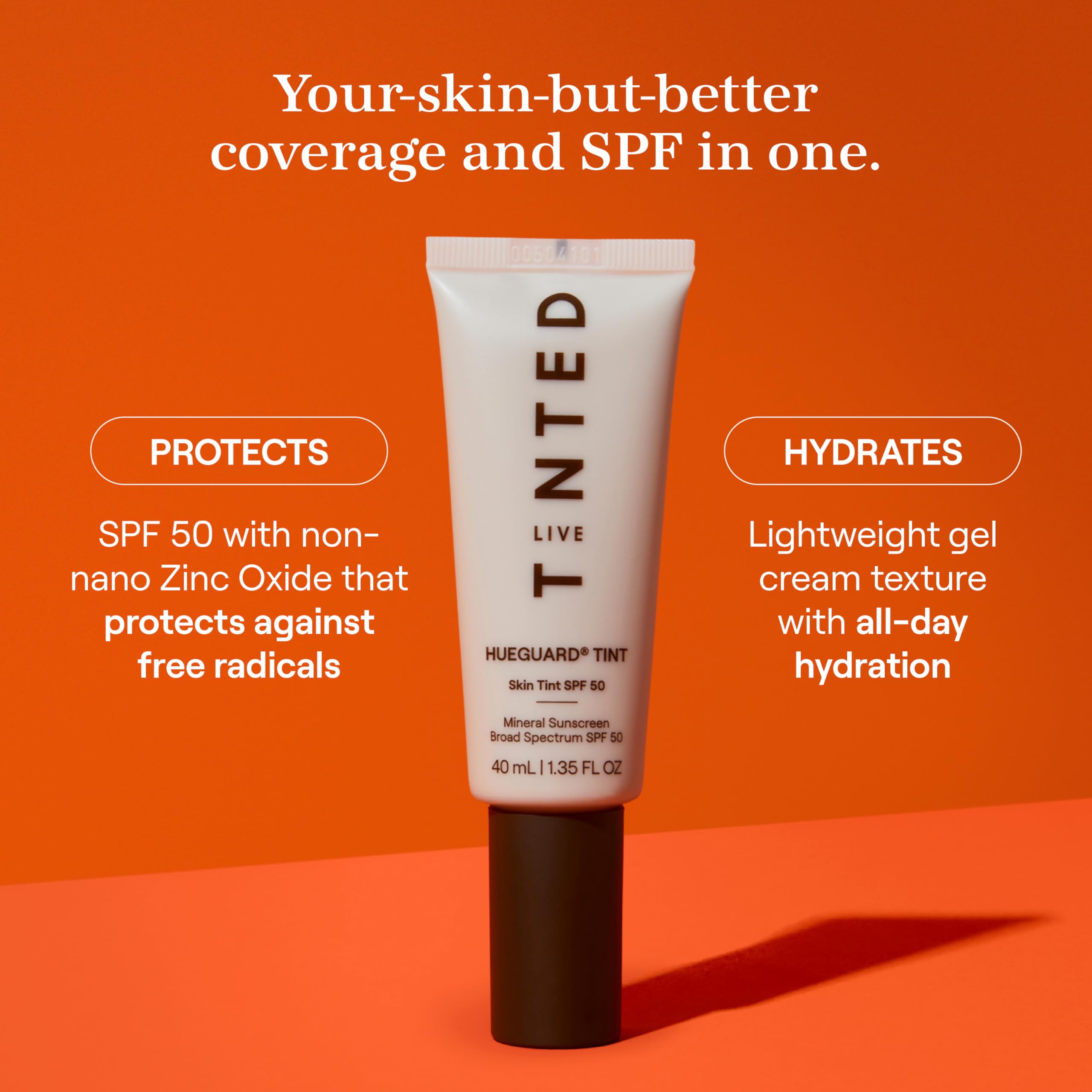 Live Tinted Hueguard swatches reveal no white cast and natural finish