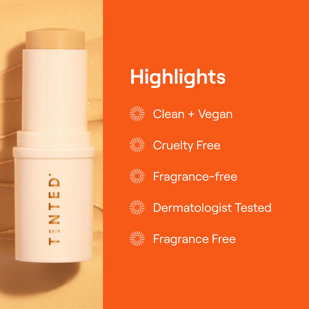 Live Tinted Superhue Serum Stick packaging and mini size ideal for travel