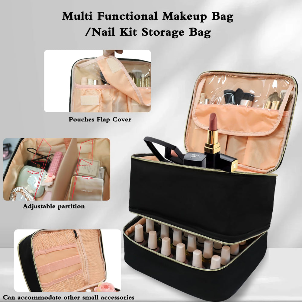 LIVEBAY Nail Polish Organizer removable foam divider for flexible layout