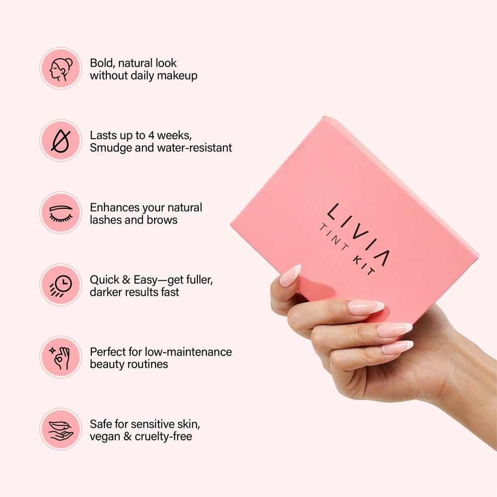LIVIA vegan formula packaging communicates cruelty-free, skin-friendly tinting.