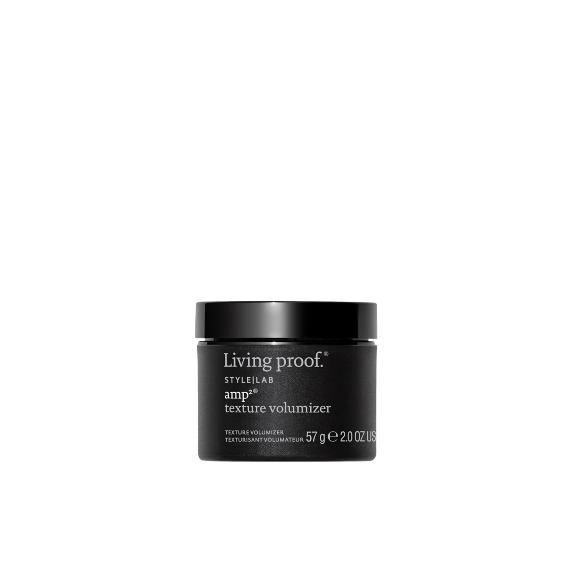Living Proof Amp Texture Volumizer bottle with lightweight volume and natural finish.