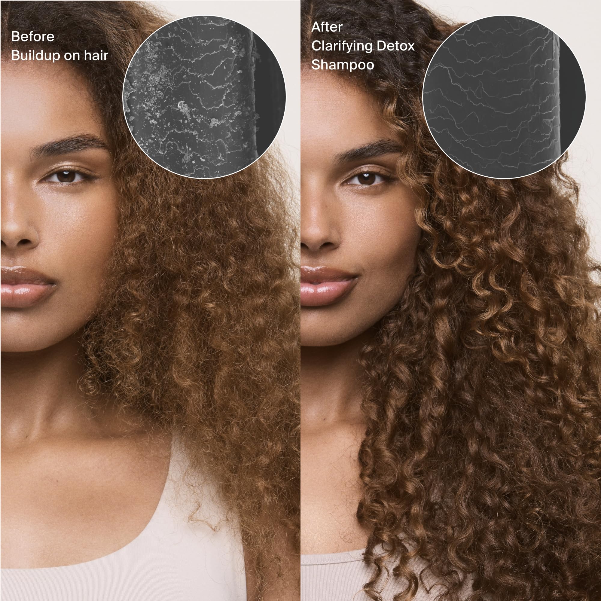 Living Proof Clarifying Detox Shampoo after-wash hair demonstrates color vibrancy and cleanliness