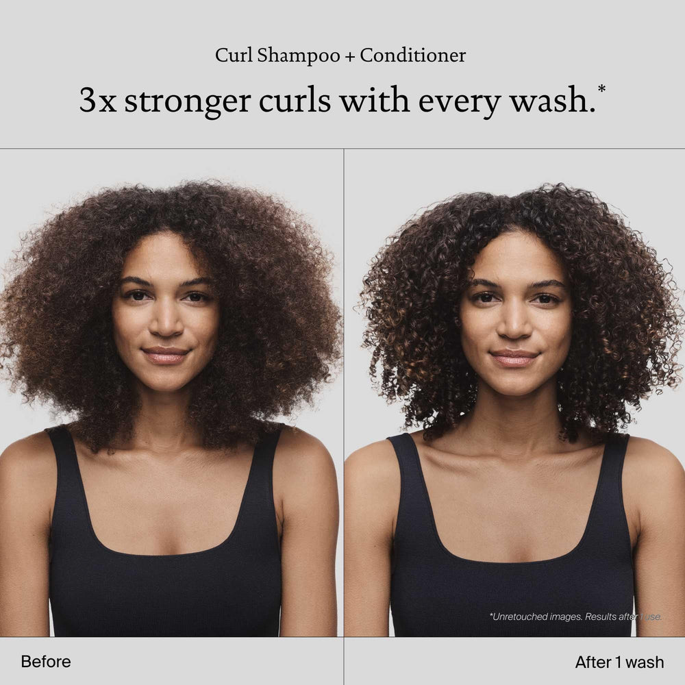 Living Proof Curl Conditioner pump-dispense enables mess-free daily use for hydrated curls.