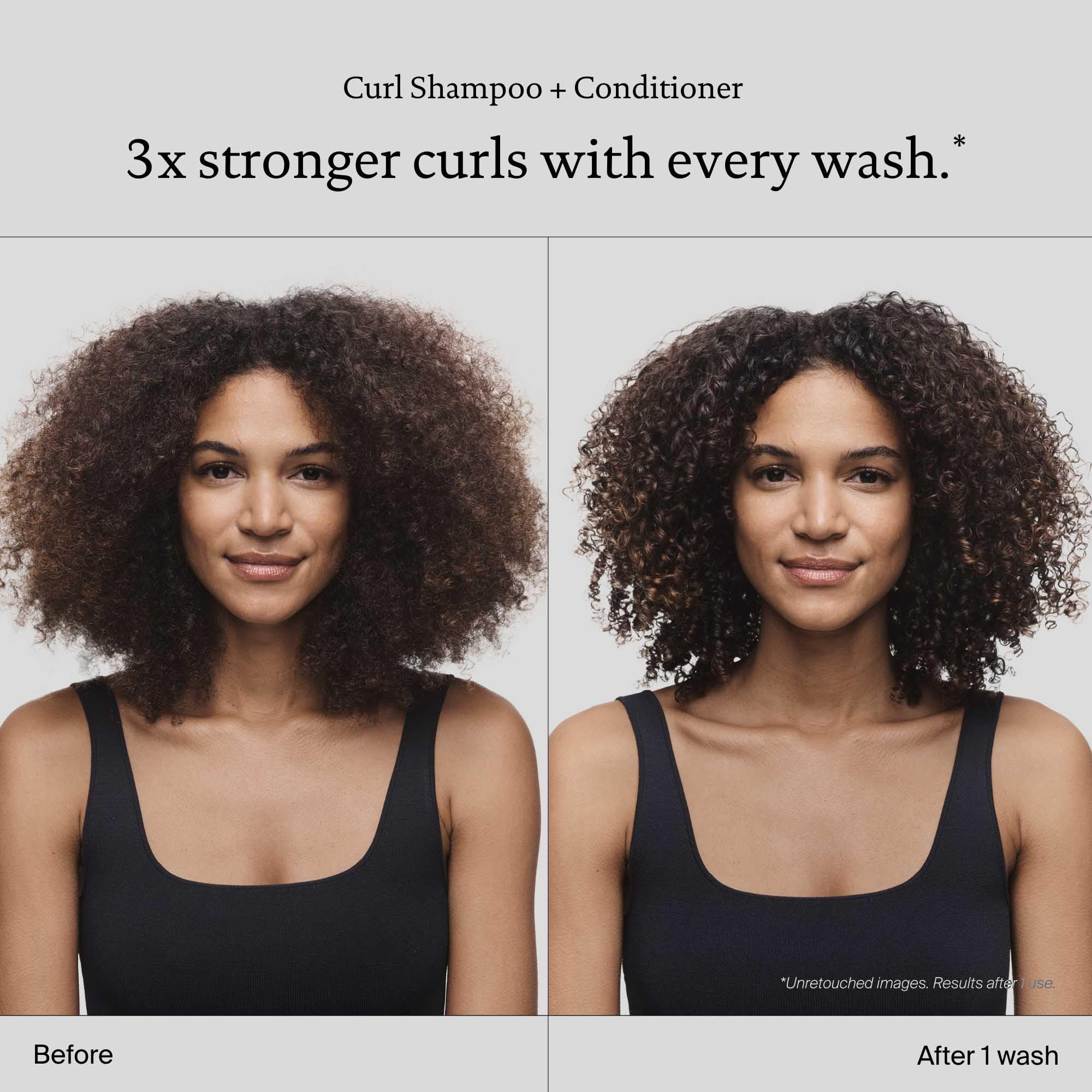 Living Proof Curl Shampoo bottle pump top enables easy, mess-free application and cleansing