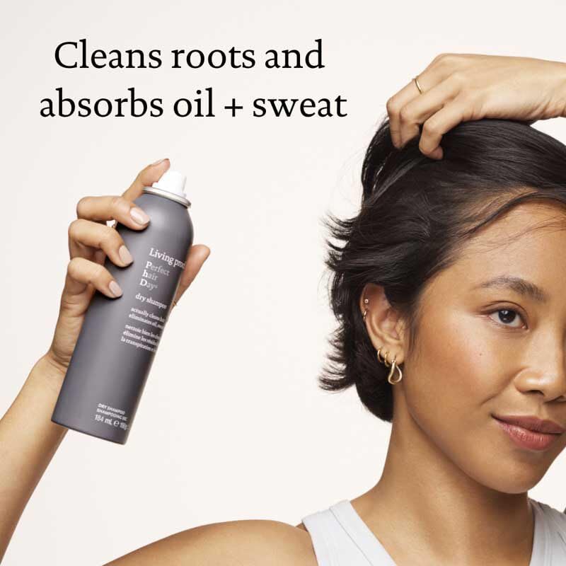 Living proof dry shampoo 2-pack packaging conveys value for travel and family use.