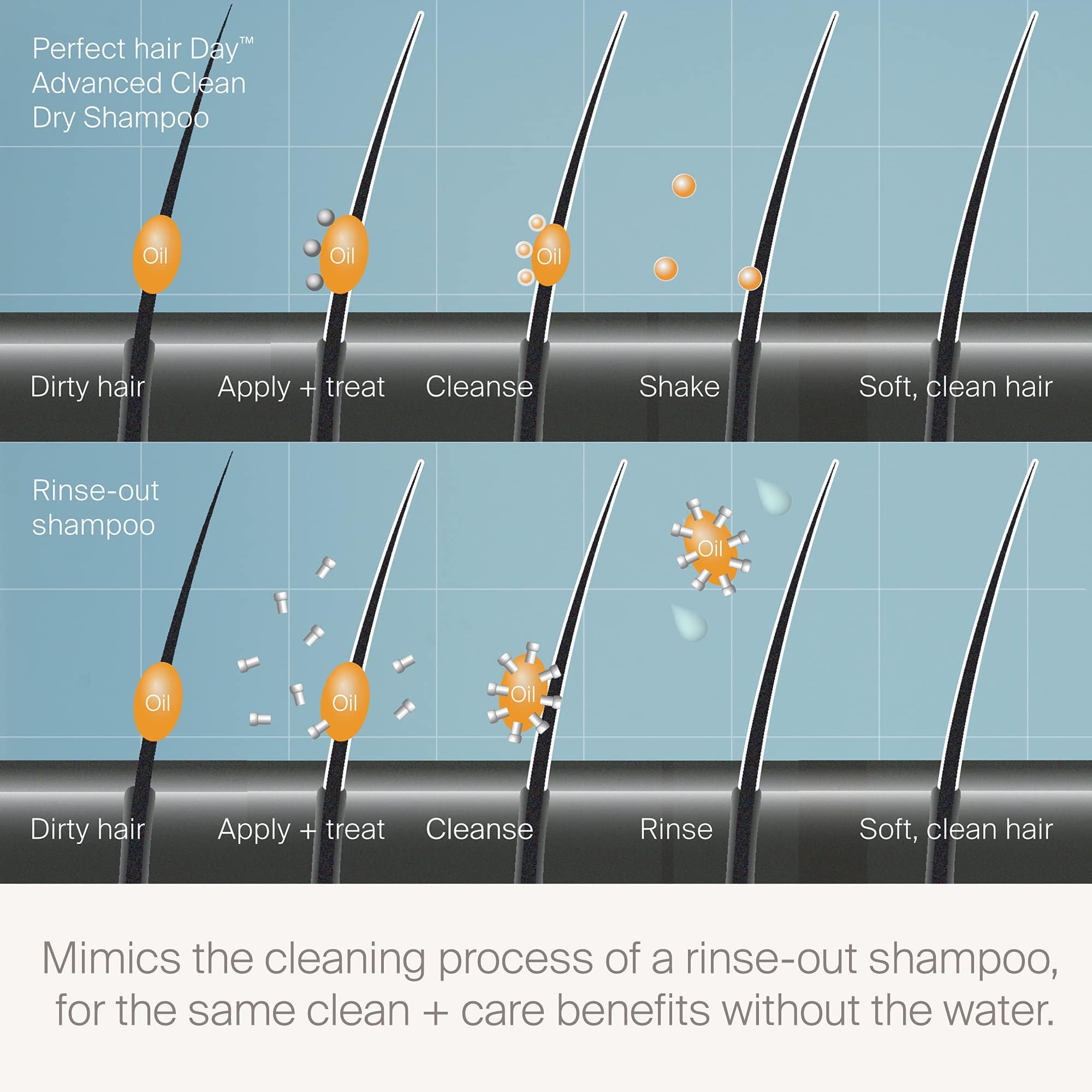 Living Proof Dry Shampoo Advanced Clean scalp-balance depiction suggests healthier hair environment
