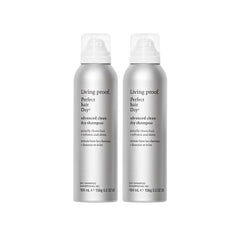 Living Proof dry shampoo bottle demonstrates quick refresh and oil absorption between washes.