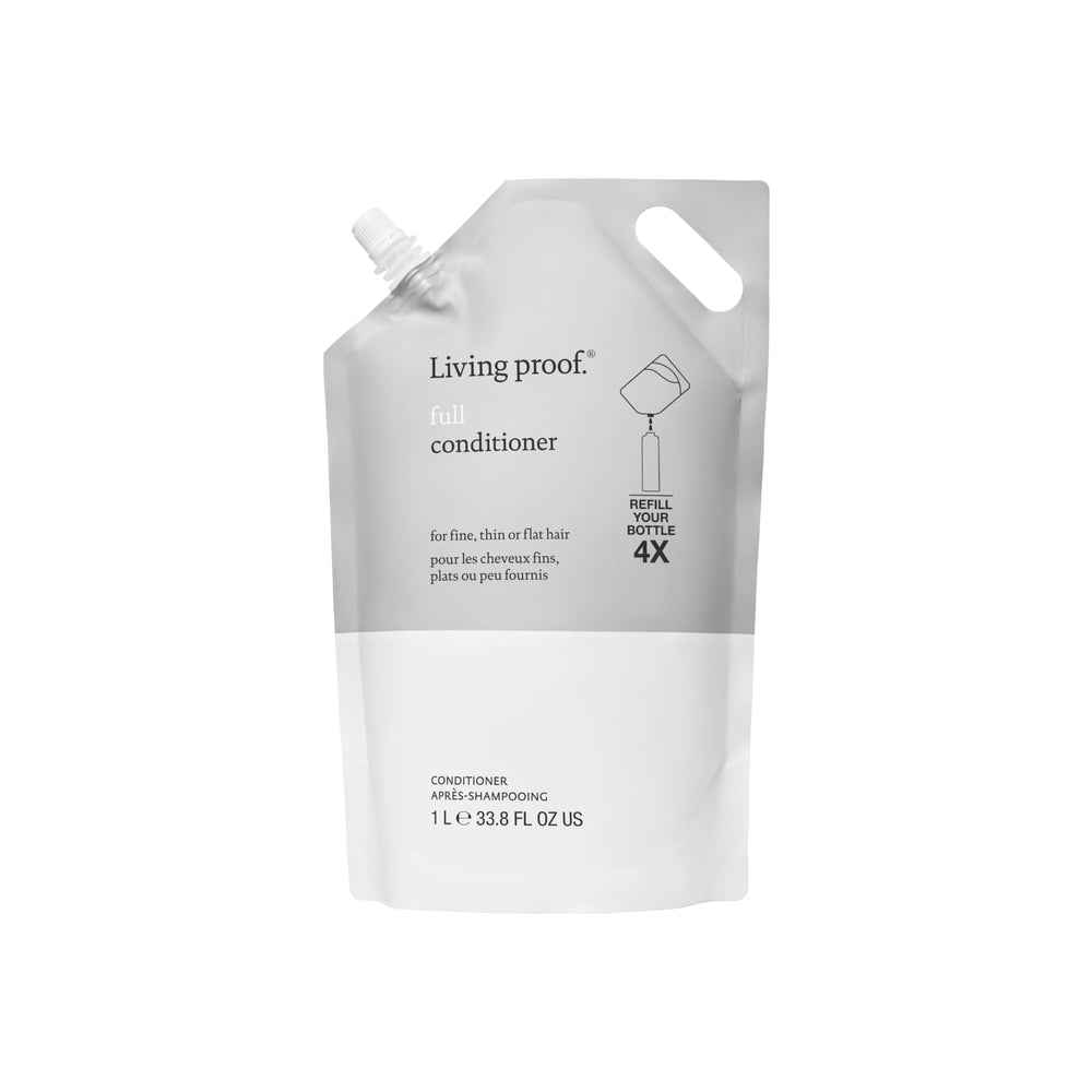Living Proof Full Conditioner bottle front demonstrates silicone-free fullness for voluminous hair.