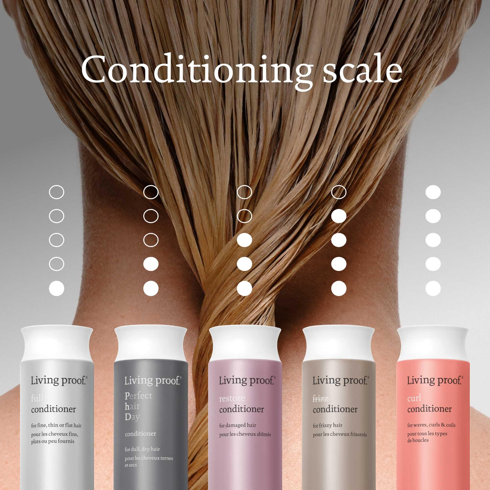 Living Proof Full Conditioner color-safe formula helps preserve treated hair color.