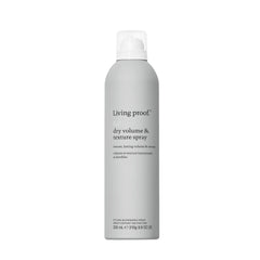 Living Proof Full Dry Volume & Texture Spray bottle close-up showing root lift.