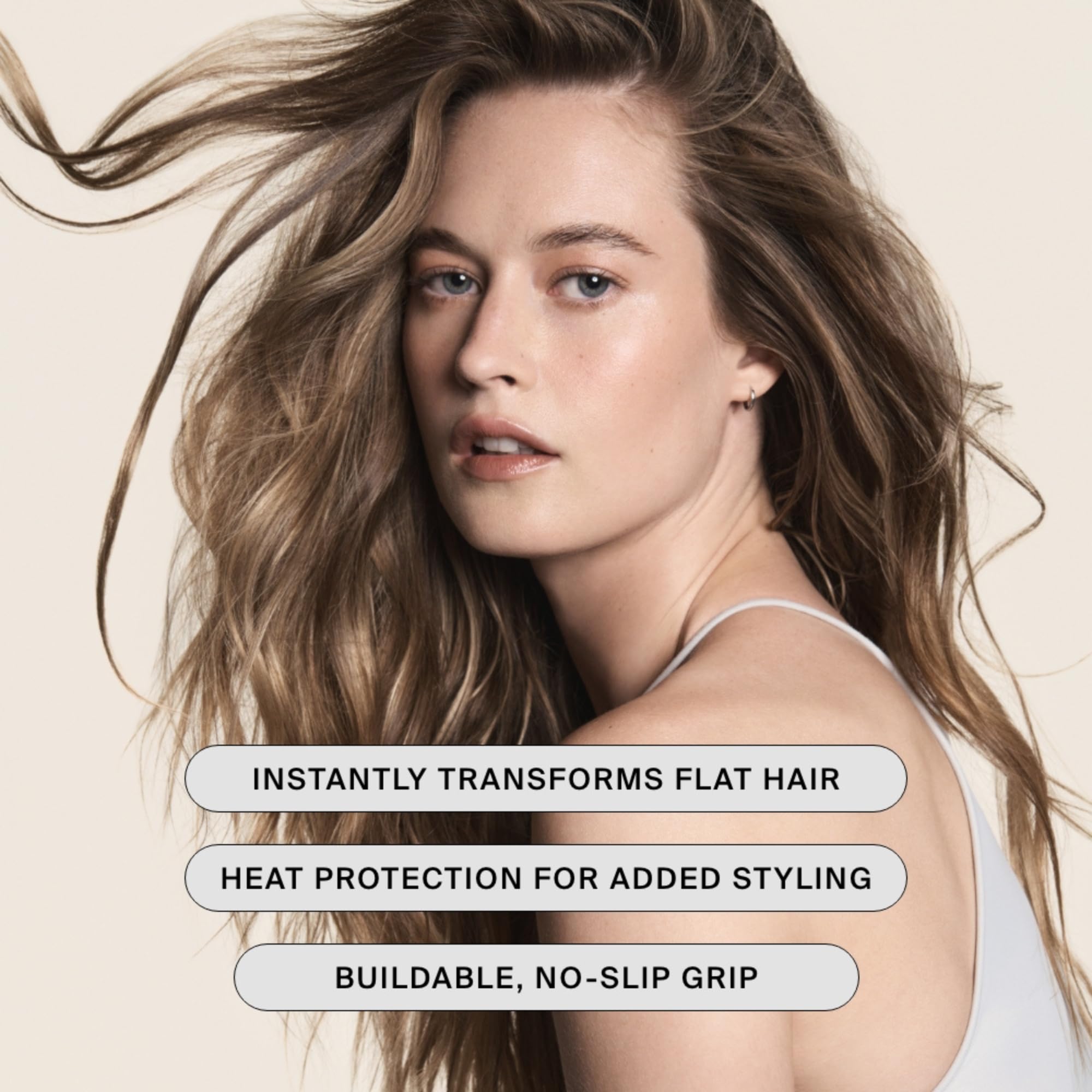 Living proof Full Dry Volume & Texture Spray extends styling by absorbing light oils.