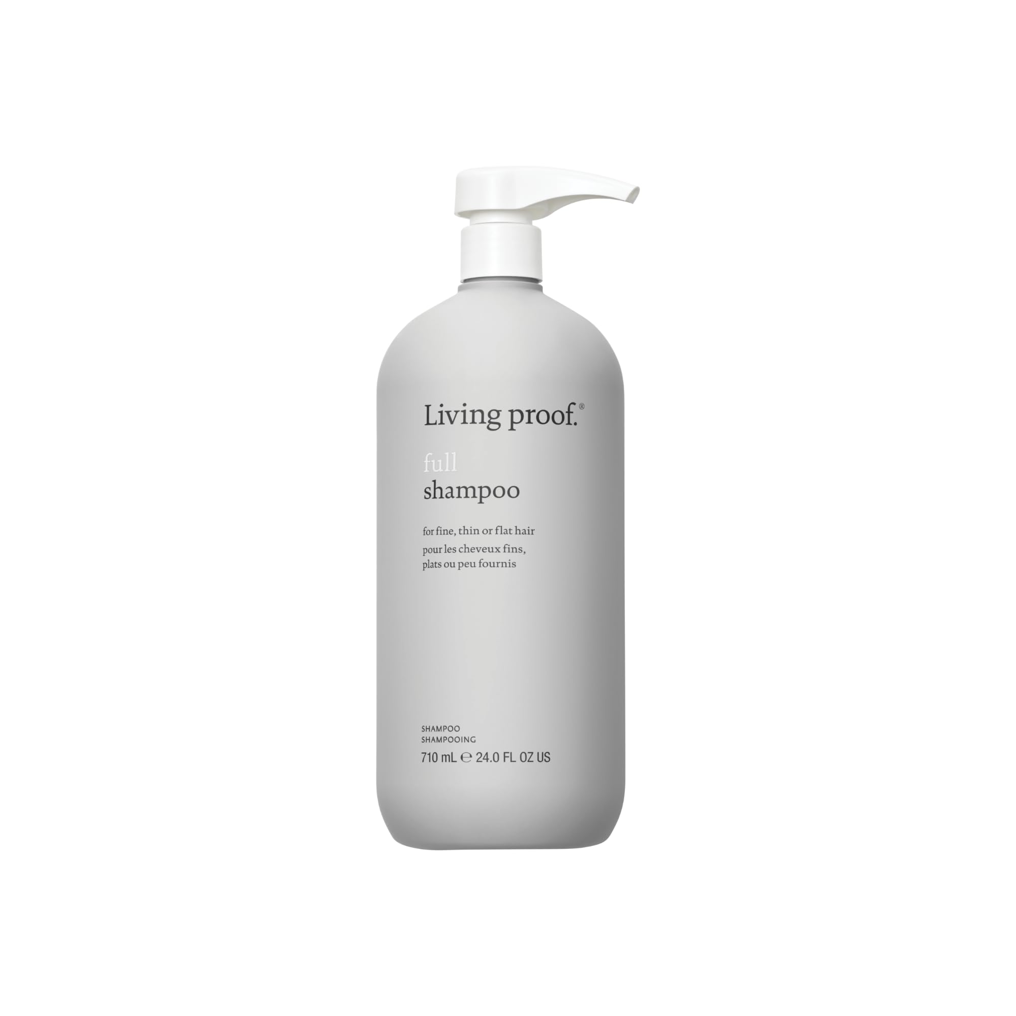 Living Proof Full Shampoo bottle front view highlights volume-ready packaging.